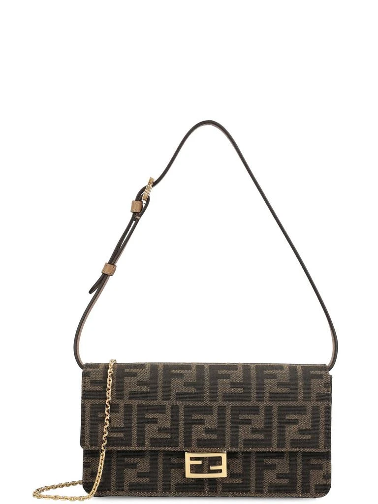 Fendi Fendi Baguette FF Jacquard Chain-Linked Wallet 1