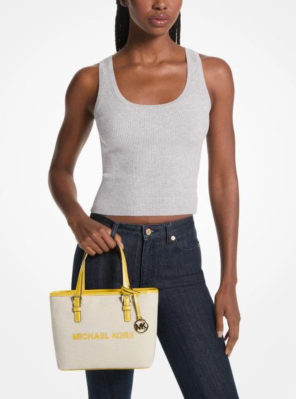 michael_kors Jet Set Travel Extra-Small Canvas Top-Zip Tote Bag 3