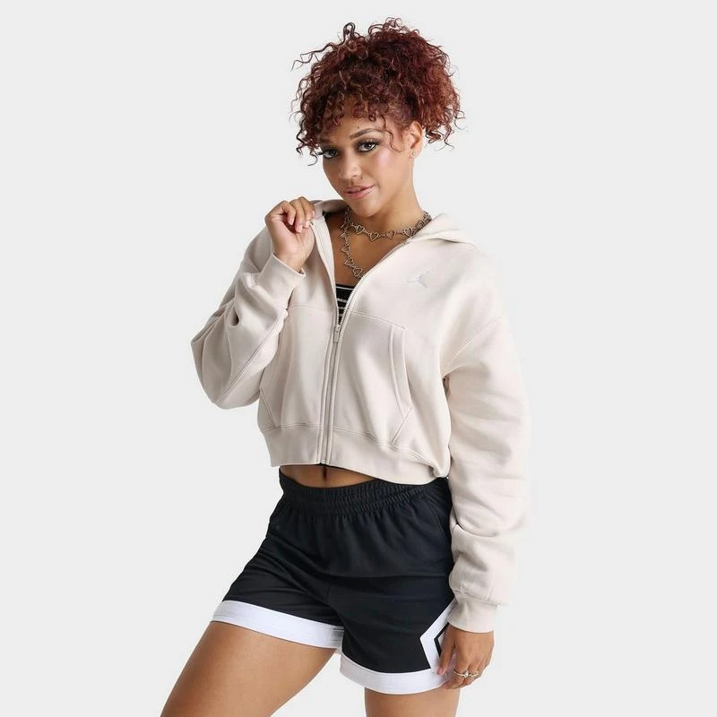 Jordan Women's Jordan Brooklyn Fleece Cropped Full-Zip Hoodie 3