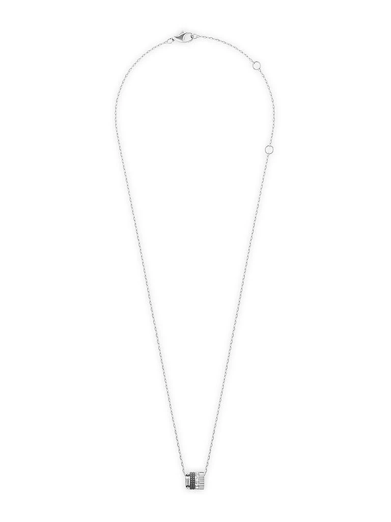 Boucheron Quatre Black Edition 18K White Gold, PVD, & 0.17 TCW Diamond Pendant Necklace 4