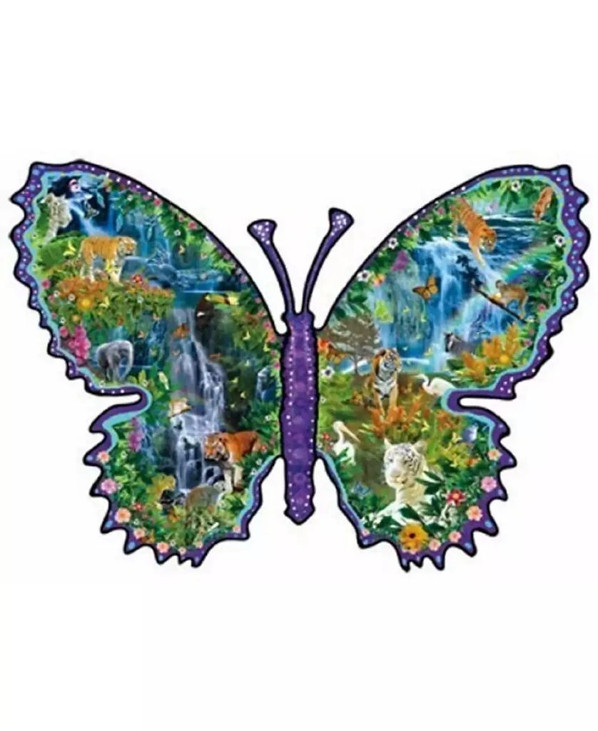 SunsOut Rainforest Butterfly 1000 piece Jigsaw Puzzle for Adults Special Shape 2