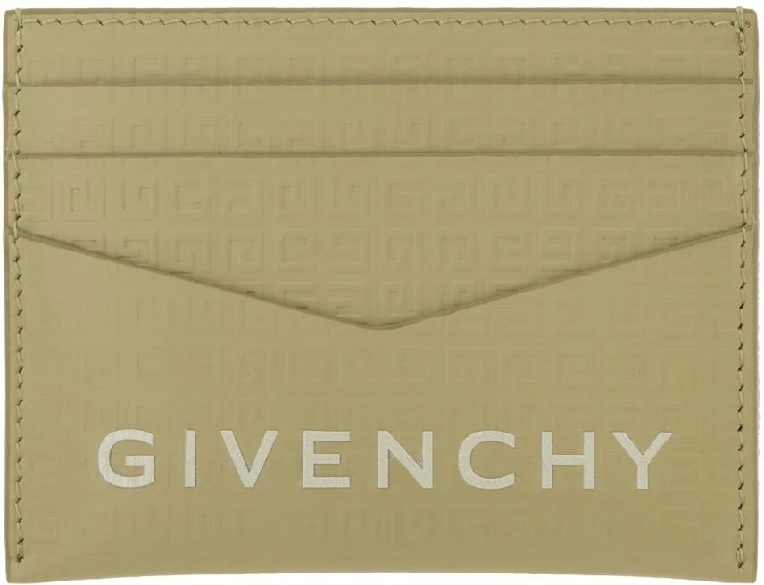 Givenchy Khaki 4G Micro Leather Card Holder 1