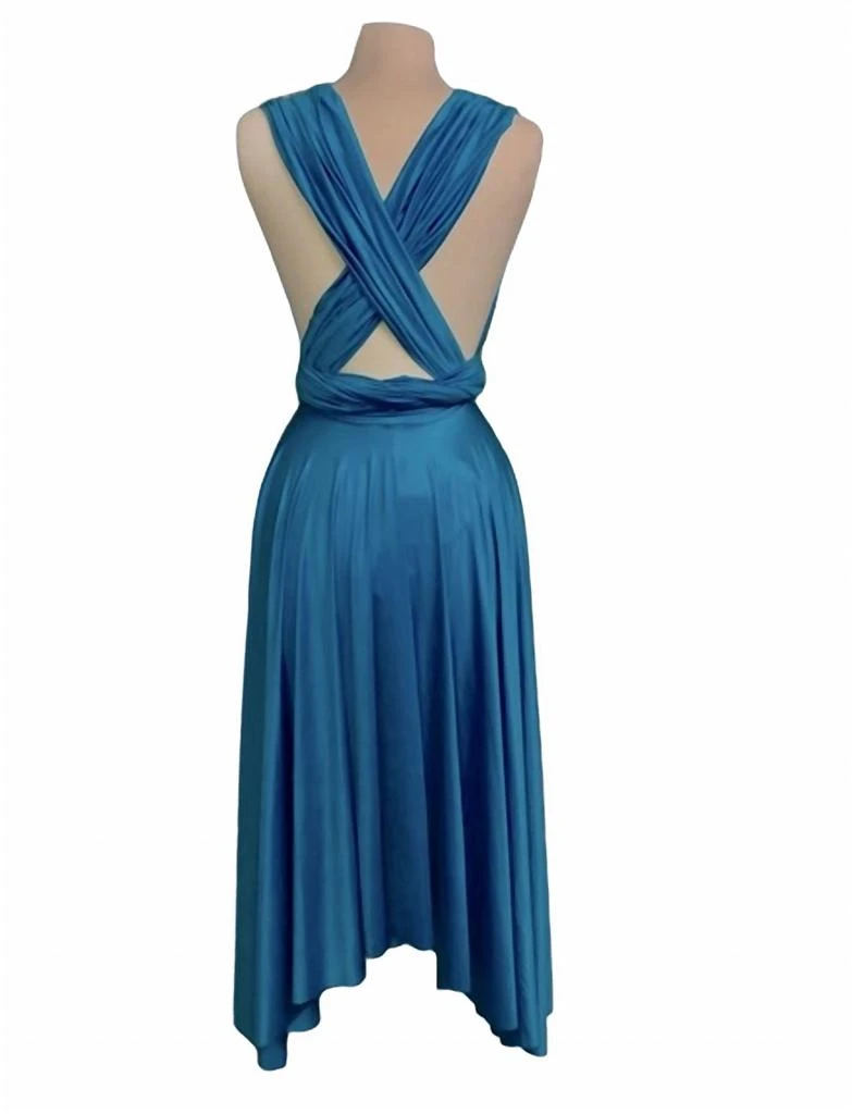 Butter LONDON Nadia Wrap Dress In Blue 2
