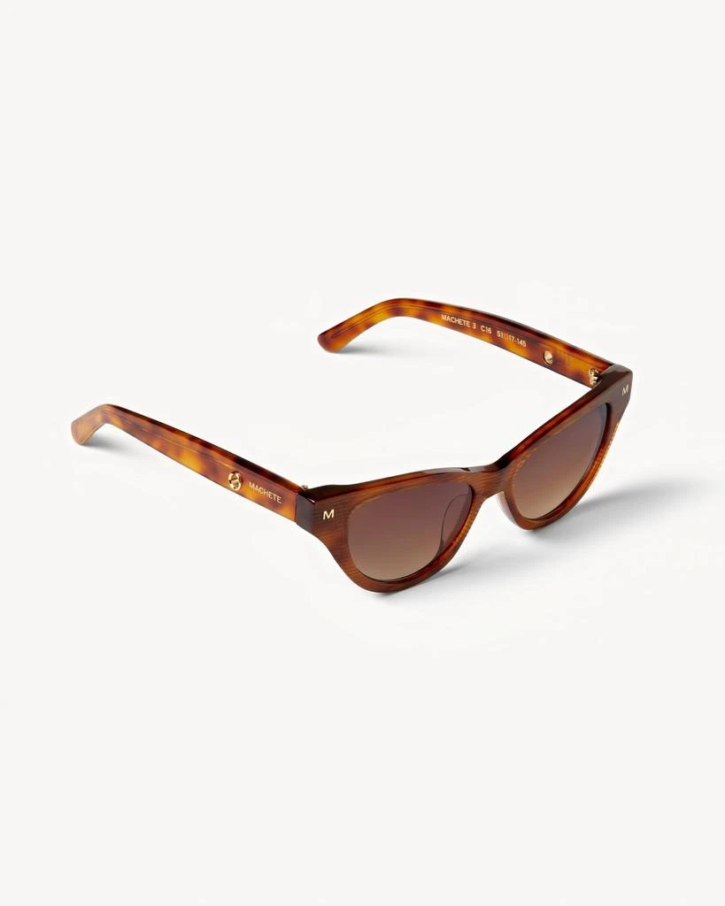 Machete “Suzy” sunglasses in Hazel MACHETE Suzy Sunglasses in Dark Tortoise Stripe | ShopSimon main image 3