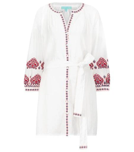 MELISSA ODABASH Tania cotton and linen kaftan - L