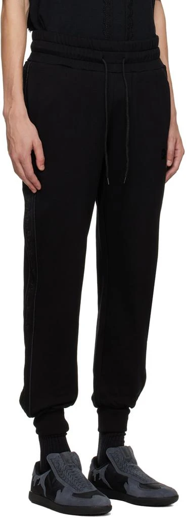 Youths in Balaclava Black Embroidered Sweatpants 2