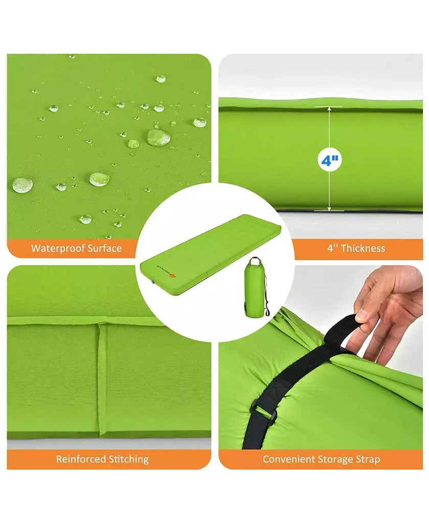 Costway Folding Sleeping Pad, Self Inflating Camping Mattress 10