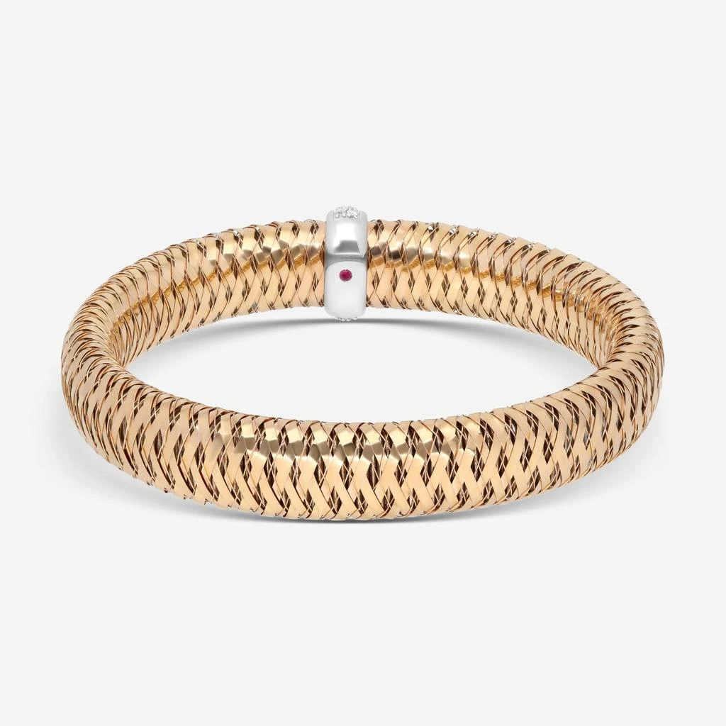 Roberto Coin Roberto Coin Primavera 18K Rose & White Gold Diamond Bangle Bracelet 557717AHBAX0 3