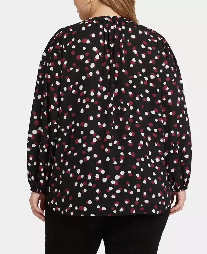 NYDJ Plus Size Puff Sleeve Popover Top 2