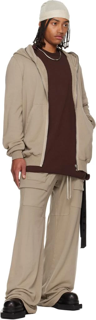 Rick Owens Taupe Concordians Jumbo Hoodie 4