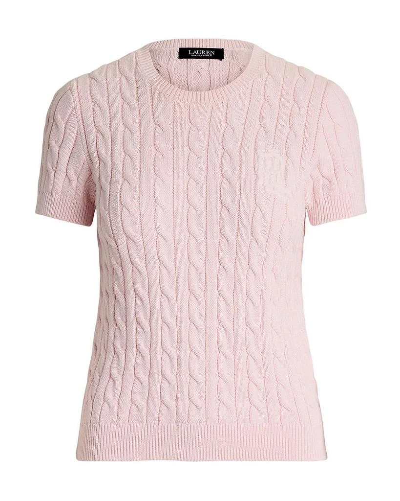Ralph Lauren Cable Knit Cotton Short Sleeve Sweater 5