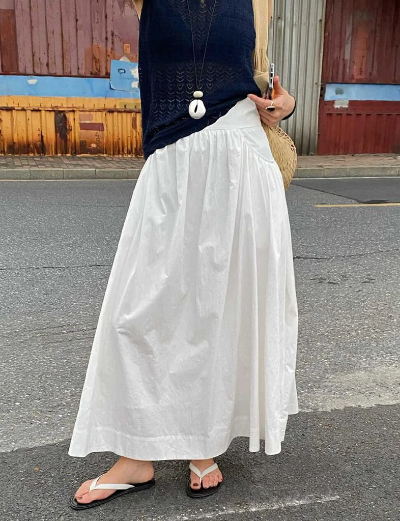 Pixie Market White Poplin Skirt 7