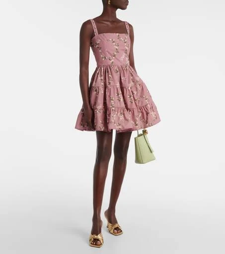 pink cowl neck mini dress Show Me Love Cowl Neck Mini Dress Textured Floral Baby Pink