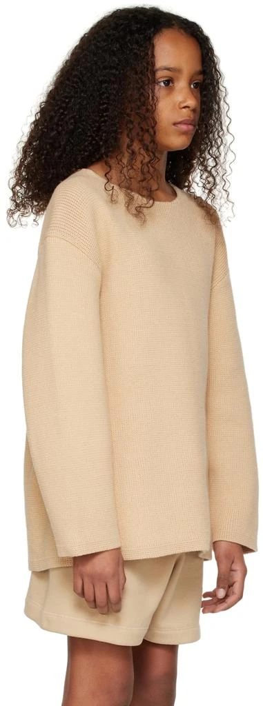 Essentials Kids Beige Crewneck Sweater 2