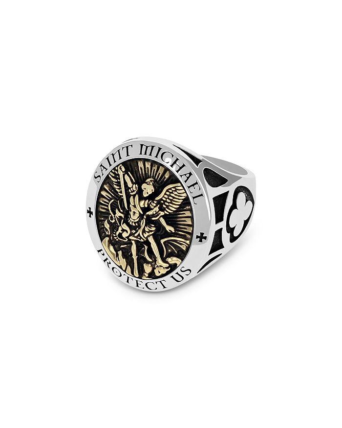 King Baby Two Tone Saint Michael Ring