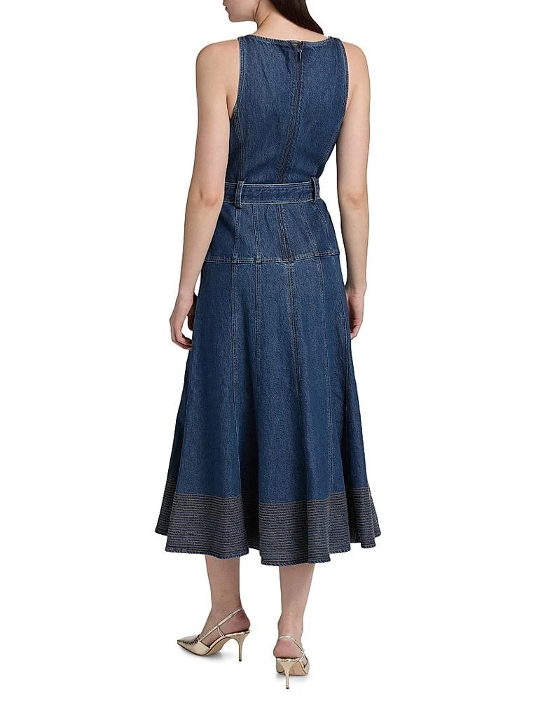 Cinq à Sept Kehlani Denim Belted Midi-Dress 5