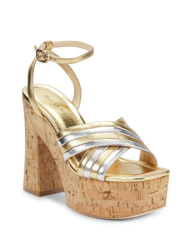 Dee Ocleppo Havana 127MM Leather Platform Sandals 2