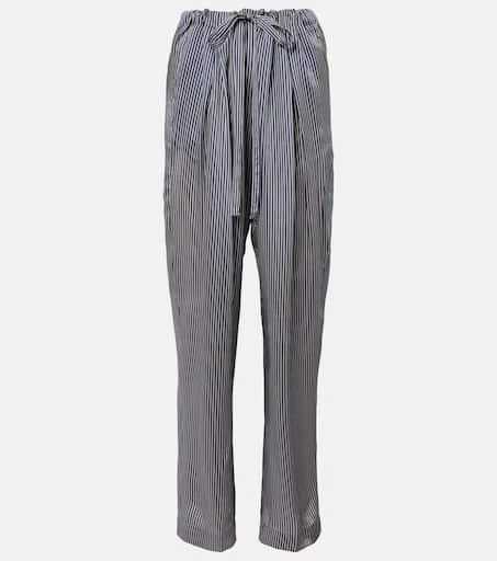 Khaite Trenton striped straight pants 1