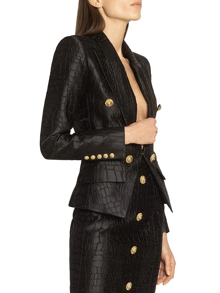 Balmain Croc-Embossed Jacquard Jacket 4