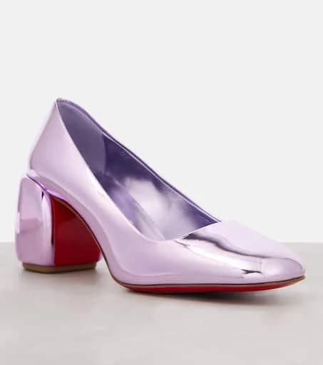 Christian Louboutin Minny 70 metallic leather pumps 6