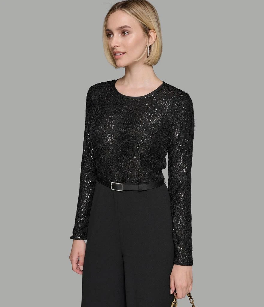 Karl Lagerfeld Paris SEQUIN BODICE JUMPSUIT 4