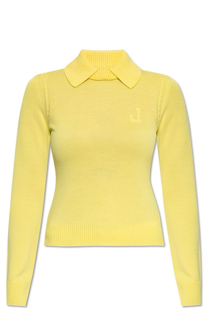 Jacquemus Orange 'Le Polo Neve' Long Sleeve Polo - Tops Jacquemus Orange 'Le Polo Neve' Long Sleeve Polo - Tops