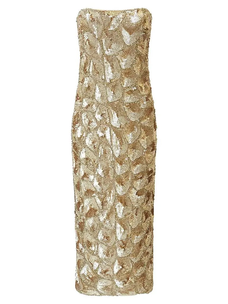 ARRANGE ARRANGE embellished disc sequin square neck full skirt midi dress  in lemon - Dresses & Skirts - Compare Prices from 6+ Stores - Free Shipping  - BeyondStyle