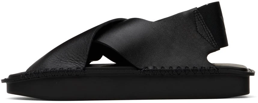 Y-3 Black Sport Style Sandals 3
