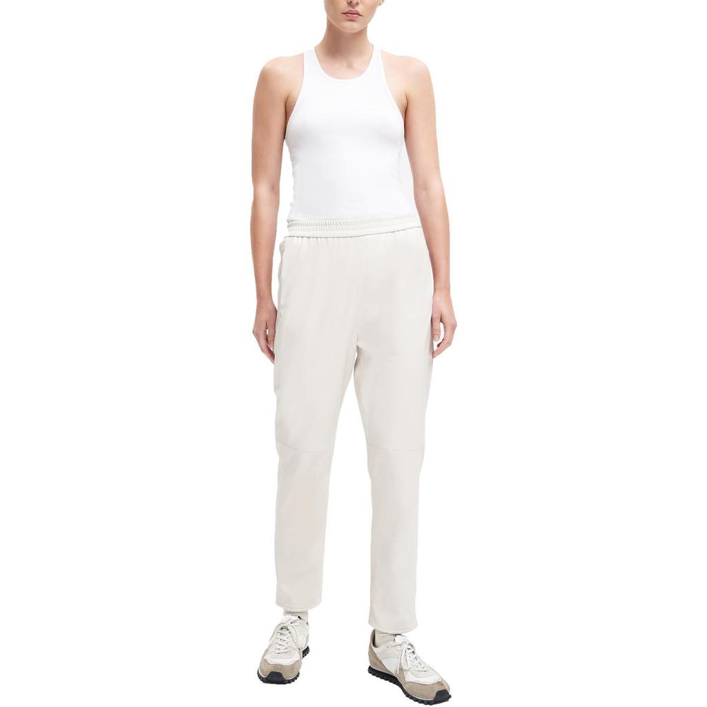7 For All Mankind Womens Faux Leather High Rise Jogger Pants
