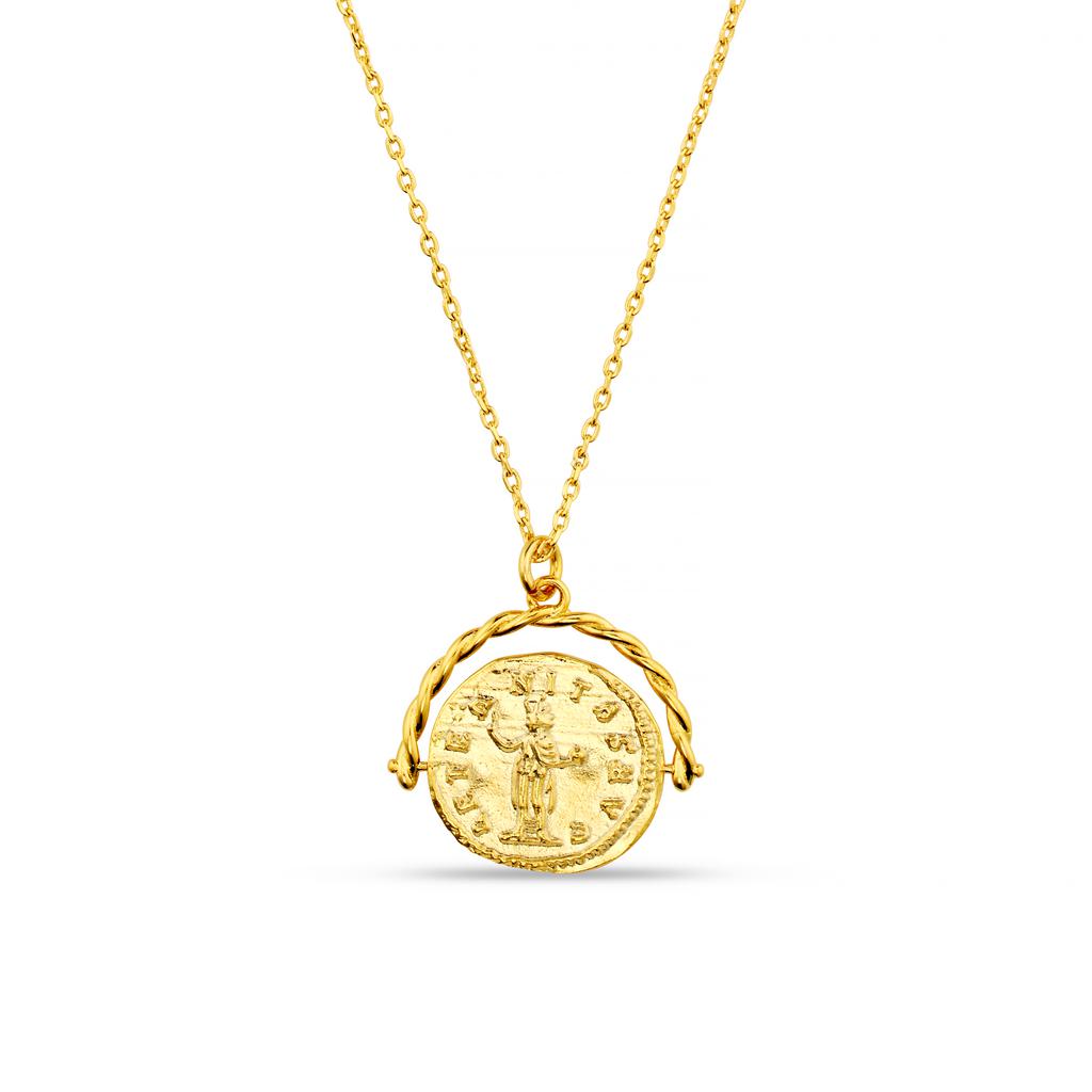 Orelia London Coin Spinner Necklace