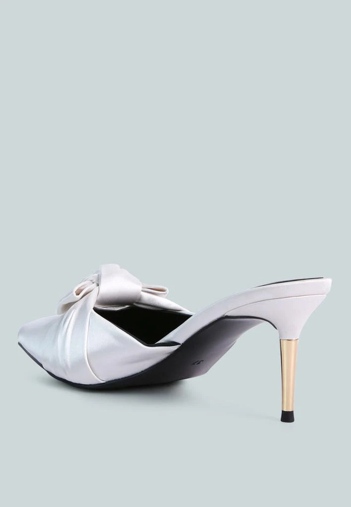 London Rag queenie satin knot stiletto mule sandals 2