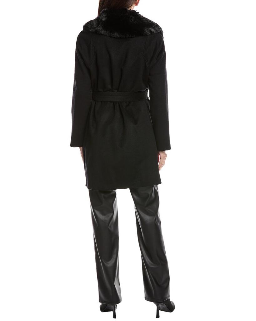 Via Spiga Wool-Blend Wrap Coat