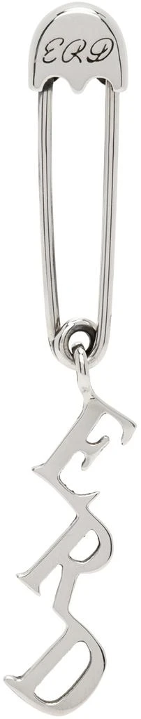 Enfants Riches Deprimes Silver ERD Charm Safety Pin Single Earring 1