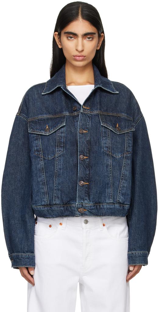 【関税込み】AGOLDE ネイビー Dalton バルーン デニムジャケット AGOLDE Navy Dalton Balloon Denim Jacket - Jackets - BeyondStyle