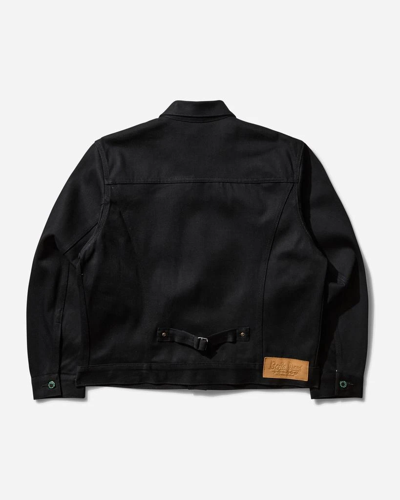 Brain Dead Men's Cropped Denim Trucker Jacket Black 2