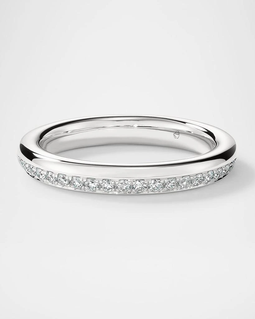 Hearts On Fire 18K White Gold Barre Diamond Pave Band Ring 1