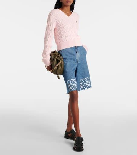 Loewe Anagram denim Bermuda shorts 2