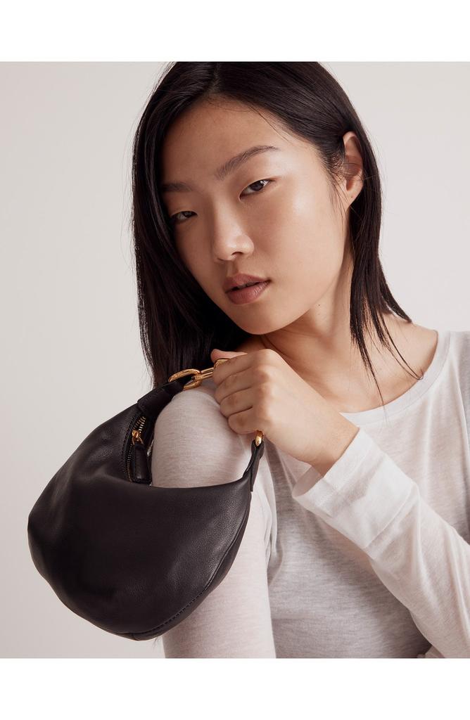 Madewell Micro Chain Handle Leather Hobo Bag