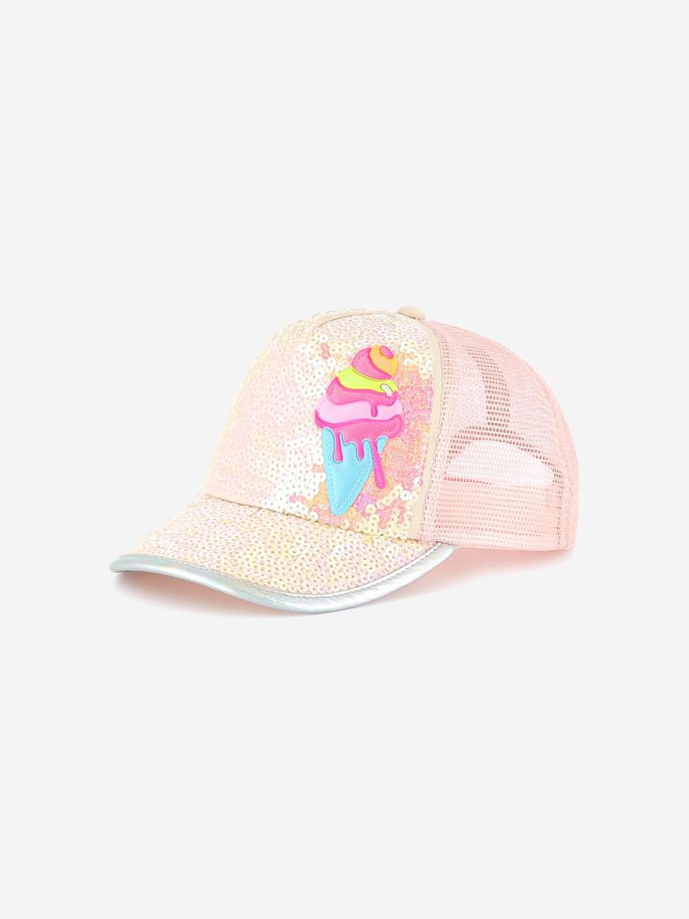 Billieblush Girls Sequin Ice Cream Cap in Pink