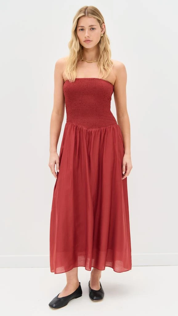 Pixie Market Smocked Strapless Dress 6