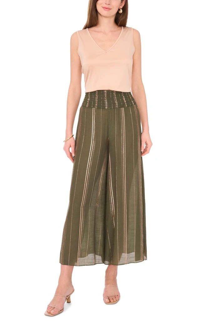 Vince Camuto Smocked Waist Wide Leg Pants 4