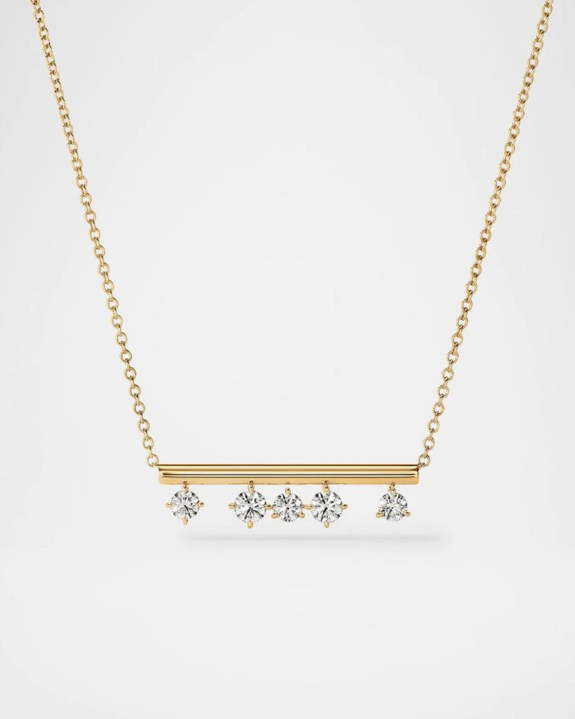 Hearts On Fire Barre 18K Yellow Gold Floating Diamond Pendant Necklace 1