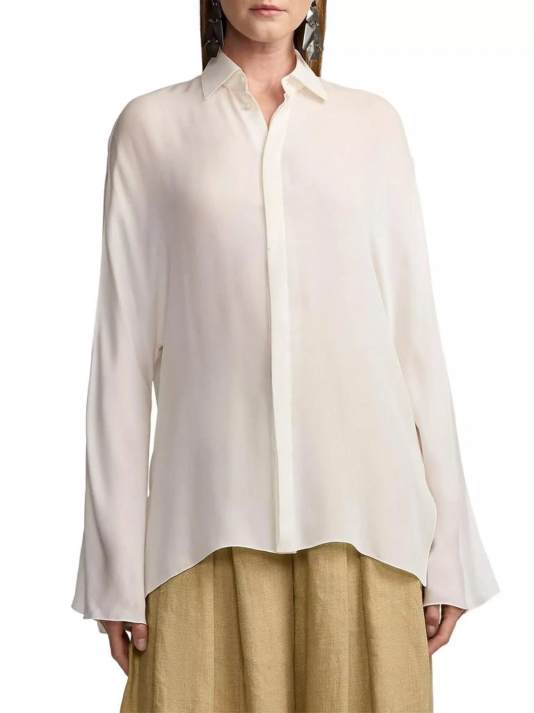 Ralph Lauren Karen Silk Georgette Blouse 3