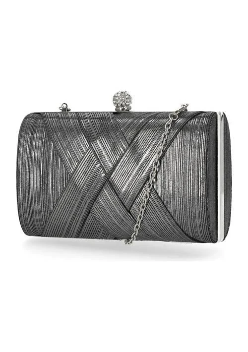 Jessica McClintock Mcclintock Pleated Metallic Minaudiere 1