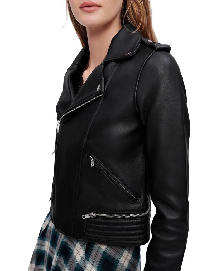 Maje Basaltm Leather Biker Jacket 3