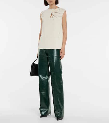 Jil Sander High-rise leather wide-leg pants 2