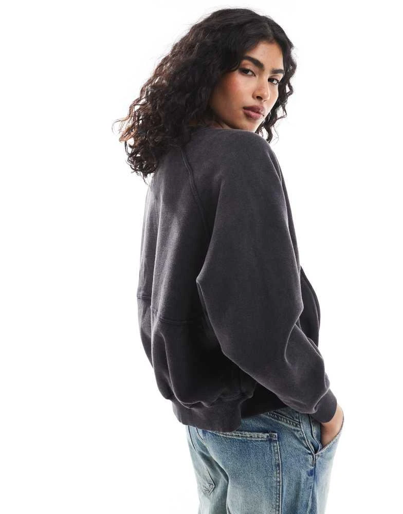 Cotton:On Cotton On lounge zip through fleece in washed black 4