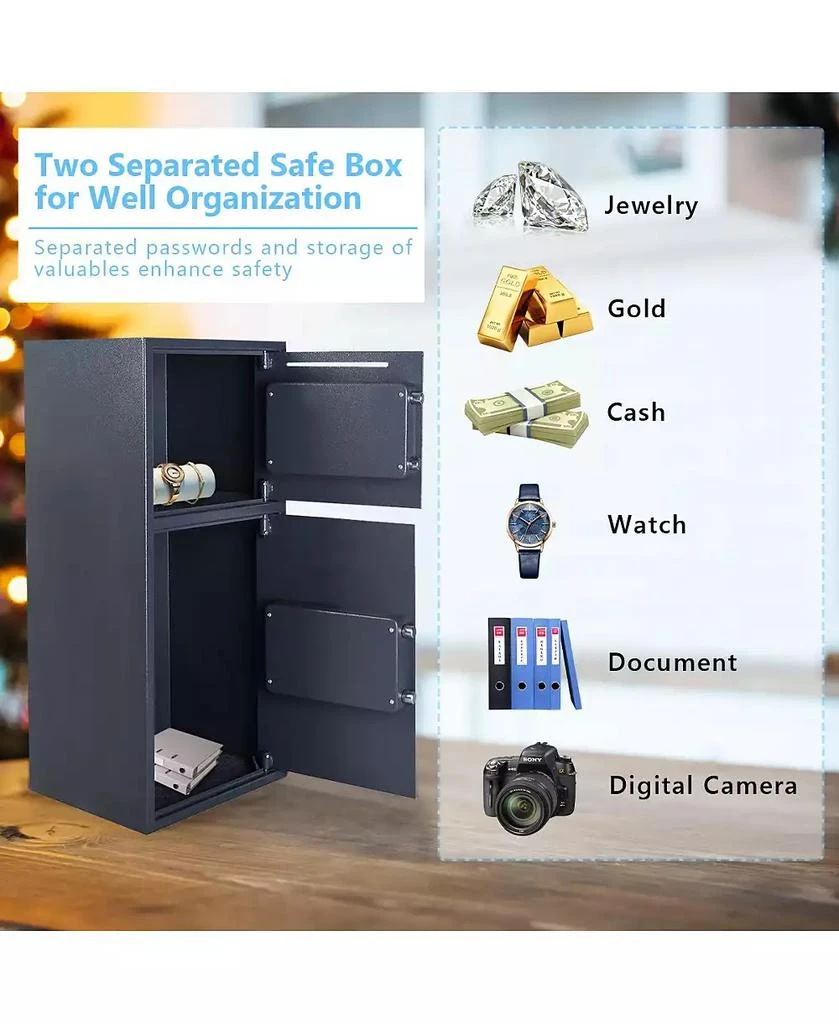 SUGIFT 2 Doors Digital Safe Box 3