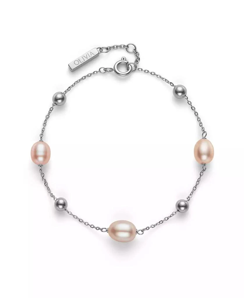 Olivia Burton by the Sea Cultivated Pearl Silver Tone Bracelet 1