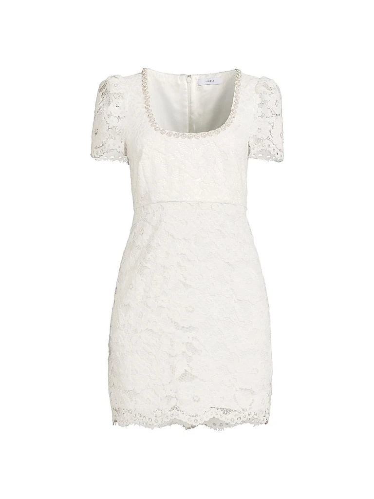 Isa Lace Minidress  On Sale Now with Up to 50% Off | Discover Exclusive  Deals & Savings at BeyondStyle  Authentic Likely puff  sleeve|floral|contemporary|Women's|short sleeve|bodycon|scoopneck|women's  apparel|lace|mini-length|women's|dresses with ...
